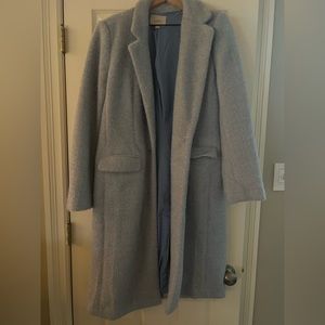 LOFT cozy herringbone coat in size medium. Cottage Blue.